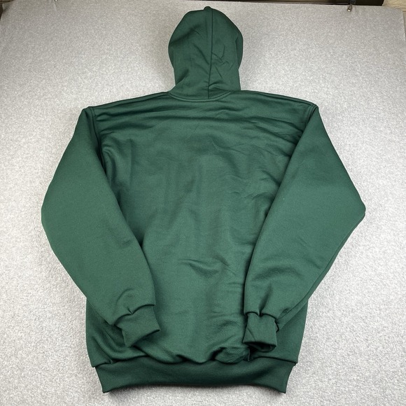 Vintage 90s Pluma Hoodie Mens XL Waffle Thermal Lined Full Zip Sweatshirt Green - Picture 8 of 8